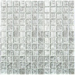 Mosaico de vidrio de plata mosaico de azulejos estructura de azulejos backsplash pared de la cocina MOS123-8SB16
