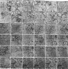 Mosaico de vidrio mosaico azulejo espejo plata antracita negro estructura metal look MOS126-CM4BL22