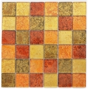 Mosaico de vidrio oro naranja mosaico azulejo estructura azulejo backsplash cocina ducha pared MOS120-7424