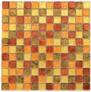Mosaico de vidrio de oro naranja mosaico azulejo textura backsplash cocina ducha pared MOS120-07814