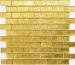 Mosaico de vidrio de oro mosaico de azulejos estructura de azulejos backsplash cocina ducha pared MOS120-0784