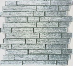 Mosaico de vidrio plata mosaico azulejo espejo compuesto de vidrio mosaico varillas chic plata MOS86-8CSV