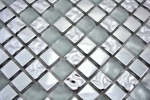 Azulejo de mosaico de muestra de mano Mosaico de vidrio translúcido Cristal EP Vidrio plateado esmerilado MOS92-0217_m