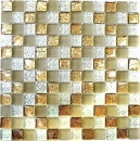 Lustre de lujo de mosaico de vidrio de lujo azulejos de mosaico Crystal champagne oro MOS88-8LU80
