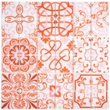 Mosaico de vidrio retro vintage mosaico azulejos blanco naranja rojo cocina pared MOS68-Retro-SW