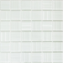 Azulejo de mosaico de vidrio backsplash pared de la cocina de mosaico de vidrio Facetta blanco con puntada MOS110-0104