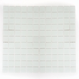 Mosaico de azulejos de vidrio de leche blanca con tinte verde mosaico de vidrio mate esmerilado mosaico estera MOS60-0111