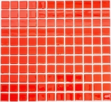 Mosaico de azulejos de vidrio mosaico rojo BAÑO WC cocina PARED mosaico estera MOS60-0904