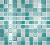Mosaico de azulejos de vidrio mosaico verde turquesa menta piscina mosaico de la piscina MOS62-0602