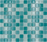 Mosaico de vidrio azulejos de mosaico verde turquesa BAÑO WC cocina PARED azulejo espejo MOS72-0602