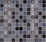 Azulejos de mosaico de vidrio mosaico gris antracita negro BAÑO WC cocina PARED mosaico azulejo MOS62-0208
