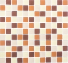 Mosaico de vidrio mosaico azulejos marrón beige café mate esmerilado azulejo backsplash MOS72-1311