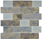 Mosaico de vidrio mosaico azulejos gris antracita óxido mampostería compuesto Rusty MOS68-2569L