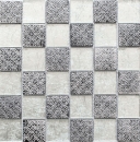 Mosaico de azulejos de plata de vidrio de mosaico de resina de aspecto de plata azulejos backsplash pared de la cocina MOS88-8OP6