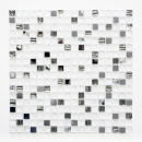 Mosaico de vidrio mosaico de azulejos de acero inoxidable blanco azulejo backsplash azulejos de cocina azulejos de baño - MOS92-0107