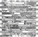 Mosaico de vidrio de piedra natural palillos de mármol mosaico de azulejos de acero inoxidable gris antracita plata splashback pared azulejos WC - MOS87-MV778