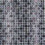 Mosaico de vidrio de piedra natural mosaico de azulejos de vidrio de cantera negro salpicadero de cocina de mármol - MOS92-1028