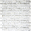 Barras de mosaico compuesto de piedra natural mosaico de azulejos de ladrillo blanco mosaico de vidrio de cantera de mármol azulejo backsplash pared cocina cuarto de baño - MOS87-0111