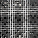 Mosaico de vidrio de piedra natural mosaico de azulejos gris oscuro negro esmerilado relieve de vidrio de mármol azulejo backsplash - MOS83-HQ19