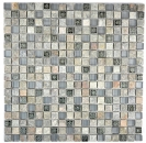 Mosaico de vidrio piedra natural mosaico azulejo gris antracita beige resina cuarcita cocina pared baño azulejo - MOS92-02M7