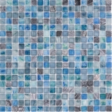 Piedra natural de vidrio mosaico de azulejos de mosaico verde azul gris antracita esmerilado vidrio esmerilado azulejos backsplash pared de la cocina aseo - MOS92-XCR1501