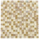 Mosaico de azulejos Translúcido beige marrón claro Mosaico de vidrio Piedra de cristal beige marrón claro MOS92-1213_f