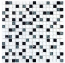 Mosaico de azulejos Translúcido blanco gris Mosaico de vidrio Piedra de cristal super blanco mate negro MOS92-0103_f