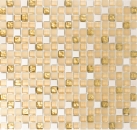 Mosaico de vidrio de piedra natural azulejo de mosaico blanco mate oro crema esmerilado vidrio azulejo backsplash cocina - MOS92-1201