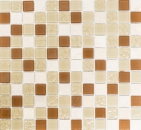 Mosaico de vidrio piedra natural mármol mosaico azulejos rústico beige ocre crema marrón dorado salpicaduras azulejo backsplash cocina - MOS62-1204-GN