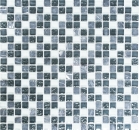 Mosaico de vidrio de piedra natural azulejo de mosaico gris antracita gris oscuro blanco azulejo backsplash pared cocina baño aseo - MOS92-0204