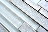 Muestra de mano mosaico azulejo translúcido cerámica blanco compuesto vidrio mosaico Crystal piedra cerámica blanco MOS87SO-0101_m