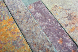 Muestra de mano revestimiento de pared autoadhesivo pizarra piedra natural oxidada revestimiento de pared Gold Rush MOS200-07V7R_m