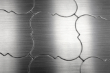 Muestra de mano mosaico azulejo autoadhesivo aluminio plata metal florentino MOS200-22LAT_m