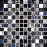 Azulejo de mosaico de vidrio de acero inoxidable autoadhesivo cocina splashback pared revestimiento MOS200-4CM26
