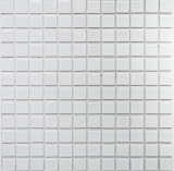 mosaico de vidrio autoadhesivo azulejo mosaico blanco mate azulejo backsplash cocina splashback MOS200-4CM20