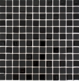 mosaico de vidrio autoadhesivo mosaico de azulejos negro mate salpicaduras de cocina MOS200-4CM22