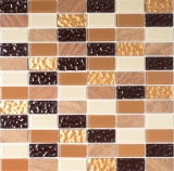 azulejo de mosaico autoadhesivo piedra natural beige marrón azulejo backsplash MOS200-4MS75