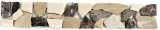 Mármol piedra natural beige crema marrón borde Castanao Biancone pared baño cocina suelo aseo sauna - MOSBor-BC1213