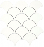 Fan mosaico de azulejos de cerámica peces escala pastel marfil pared azulejos backsplash cocina ducha - MOS13-FS09