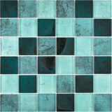 Mosaico de vidrio mosaico azulejos verde turquesa petróleo pared azulejo backsplash cocina cuarto de baño MOS88-0018