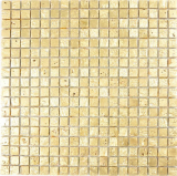 Mosaico de azulejos de piedra artificial de resina de oro amarillo oro pared azulejos backsplash cocina baño aseo cocina splashback - MOS88-0707