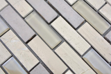 Muestra de mano mosaico translúcido autoadhesivo mosaico de vidrio compuesto piedra vidrio gris MOS200-002_m