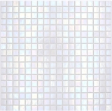 Mosaico de vidrio mosaico azulejos blanco perla iridio iridiscente pared ducha plato de ducha MOS58-0103