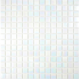 Mosaico de vidrio azulejos de mosaico blanco madreperla arco iris iridium azulejo backsplash cocina cuarto de baño MOS240-WA02-N
