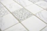 Muestra de mano GLASS mosaico ECO Carrara look mosaico azulejo pared azulejo backsplash cocina baño MOS16-0202_m
