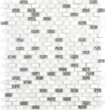 Mosaico de vidrio translúcido compuesto de piedra concha blanco mosaico azulejo pared azulejo backsplash cocina cuarto de baño MOS86-0001_f