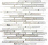 Mármol mosaico compuesto piedra gris blanco mosaico azulejo pared backsplash cocina cuarto de baño MOS87-0201_f