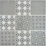 Mosaico de cerámica negro mosaico azulejos pared azulejos backsplash cocina cuarto de baño MOS22B-0303_f