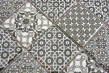 Muestra de mano cerámica mosaico blanco negro mosaico azulejo pared azulejo backsplash cocina baño MOS14-0333_m