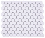 Mosaico de cerámica hexágono blanco R10B plato de ducha baldosas azulejos de mosaico cocina baño piso MOS11H-0101-R10_f